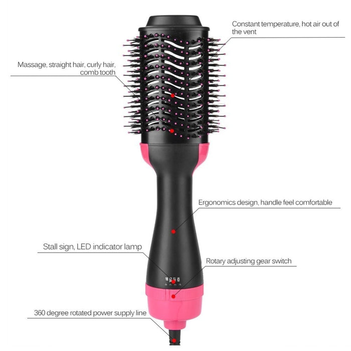 Multifunctional 2 in 1 Rotating Hair Brush